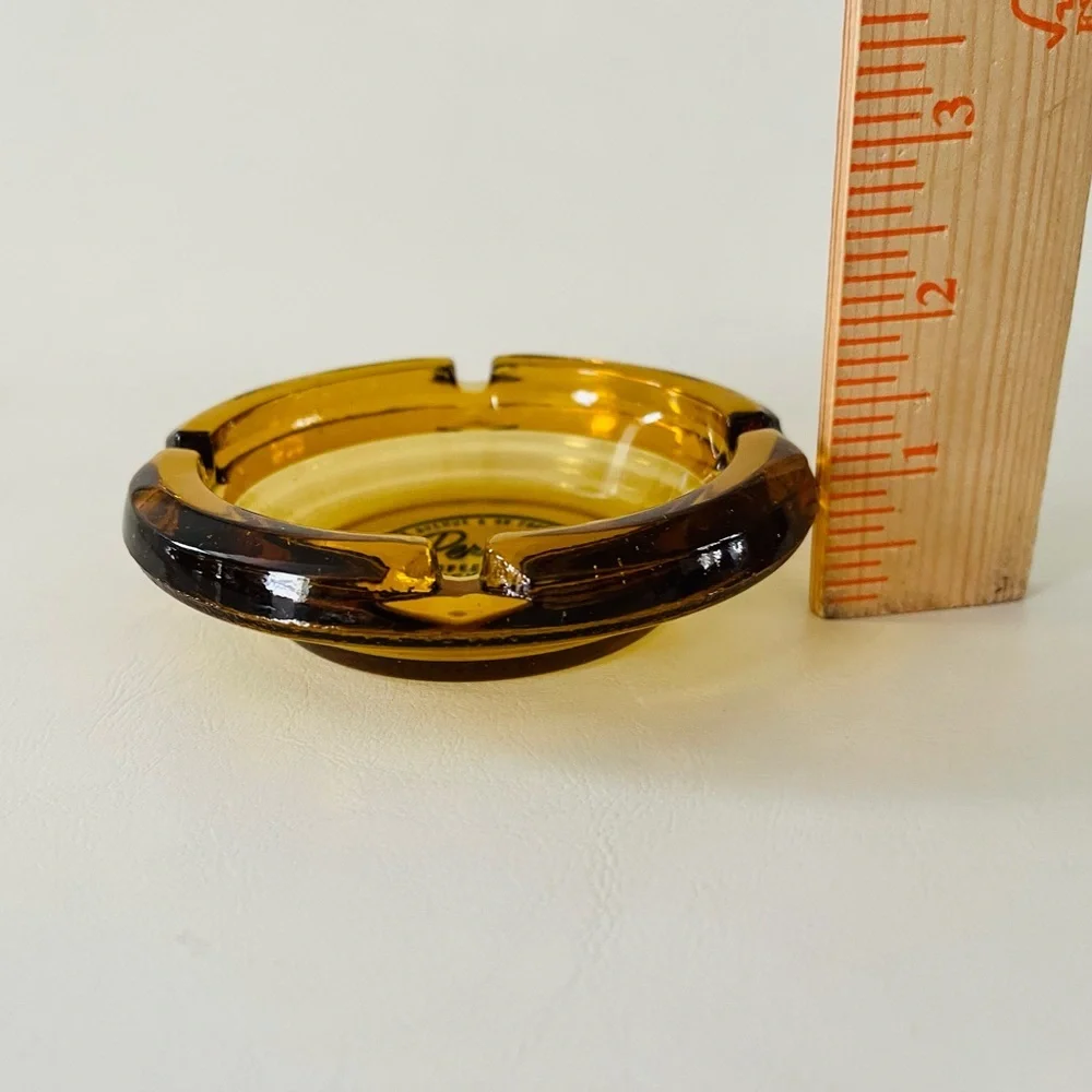 Perry's Amber Glass Ashtray